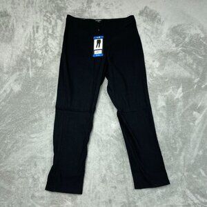 Mario Serrani Italy Textured Pull-On Pants L/G Black NWT 6600